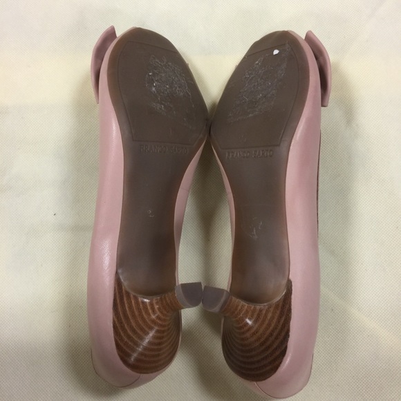 Franco Sarto pink bow peep toe heel - Picture 4 of 6